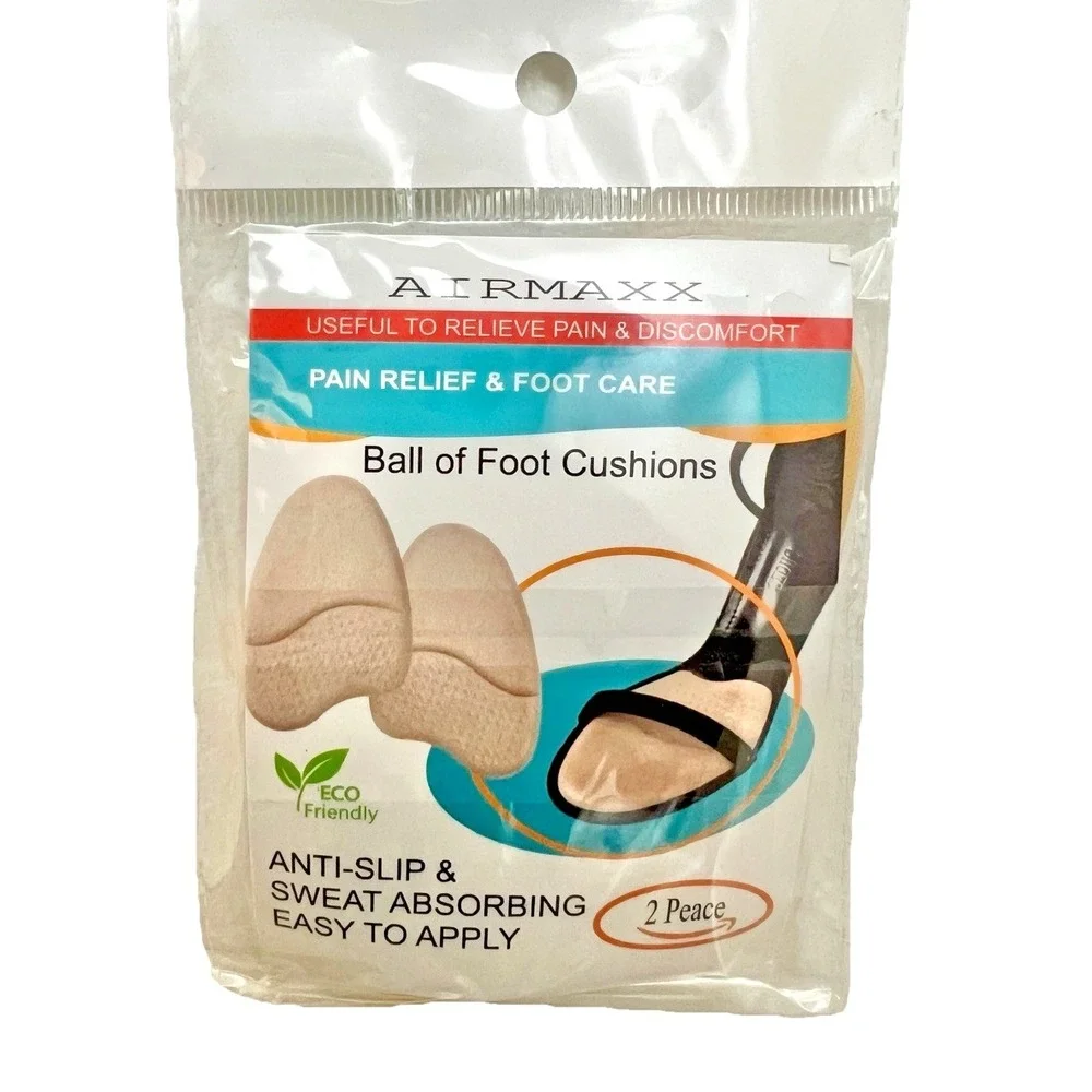 Ball of Foot Cushions Shoe Insert Pain Relief Anti-Slip Sweat Absorbing Health